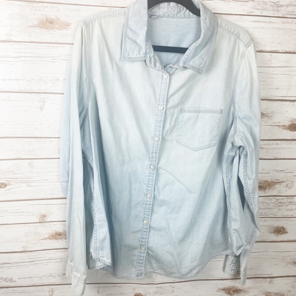 Denim Plus Size Button Down Shirt Sz. 2x